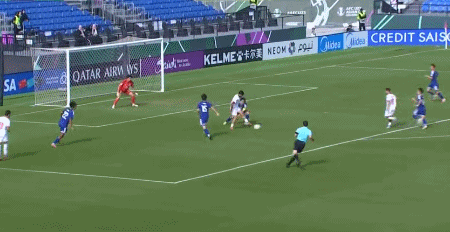 半场：日本U23 0-1约旦U23，阿赛扎破门